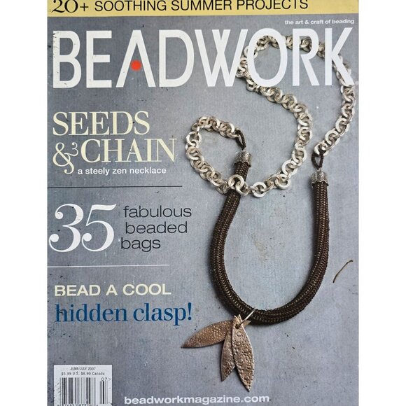 Beadwork Magazine June July 2007 Seeds And Chains A Steely Zen Necklace - Picture 1 of 16